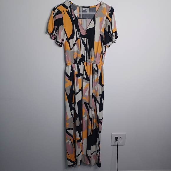 Lascana Abstract Print Maxi Day Dress Size 42 / 12 US Woman's - Picture 2 of 10